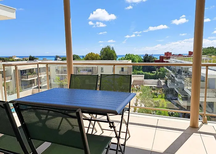 Daire 2b Near Vaugrenier Ac Terrace Sea View Swimming Pool Parking- Benakey